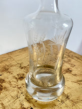 Load image into Gallery viewer, Large Vintage Etched Glass Liquor Decanter