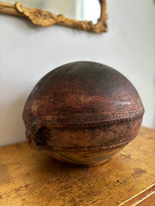 Large Round Wabi Sabi Clay Planter