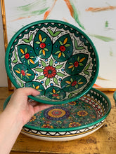 Load image into Gallery viewer, Vibrant set of four Palestinian ceramic nesting bowls