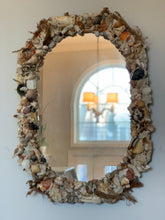 Load image into Gallery viewer, Vintage handmade shell mirror