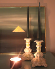 Load image into Gallery viewer, Off-White Speckled Candle Holders (Pair)