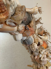 Load image into Gallery viewer, Vintage handmade shell mirror