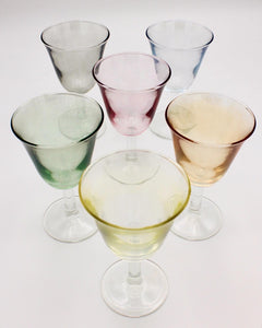 Pastel Rainbow Cordial Glasses (Set of 6)