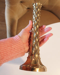 Brass Palm Tree Candleholders (Pair)